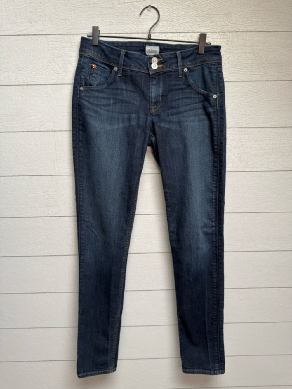 Hudson Jeans Collin Flap Skinny Dark Wash Low/Mid Rise Stretch Denim Size 29 / 8